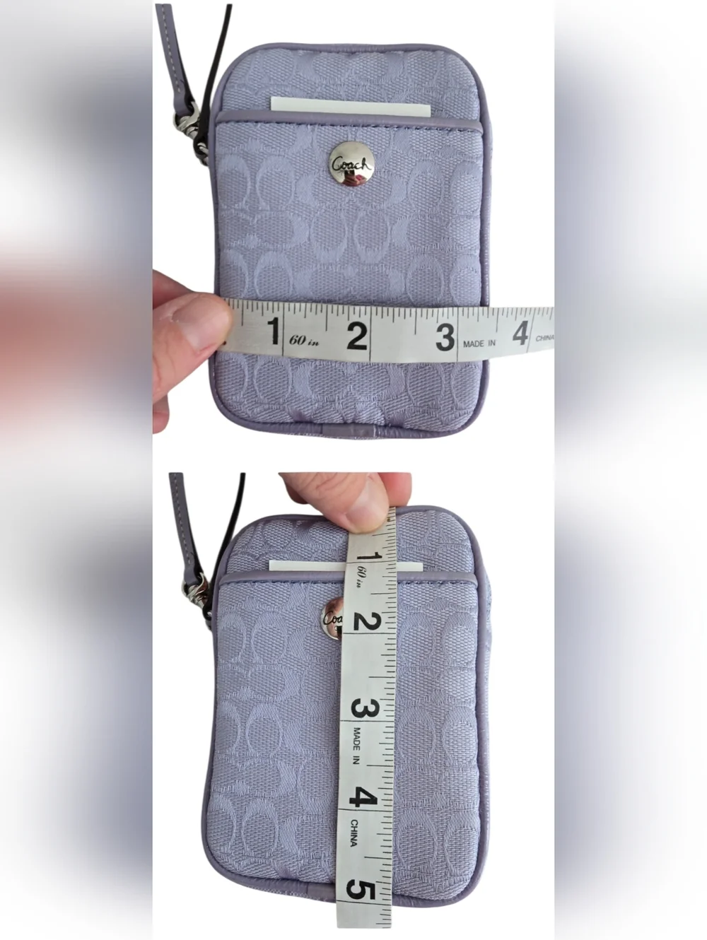 NWOT Coach Y2K Signature Lilac Digital Camera Wristlet Pouch - Picture 5 of 8